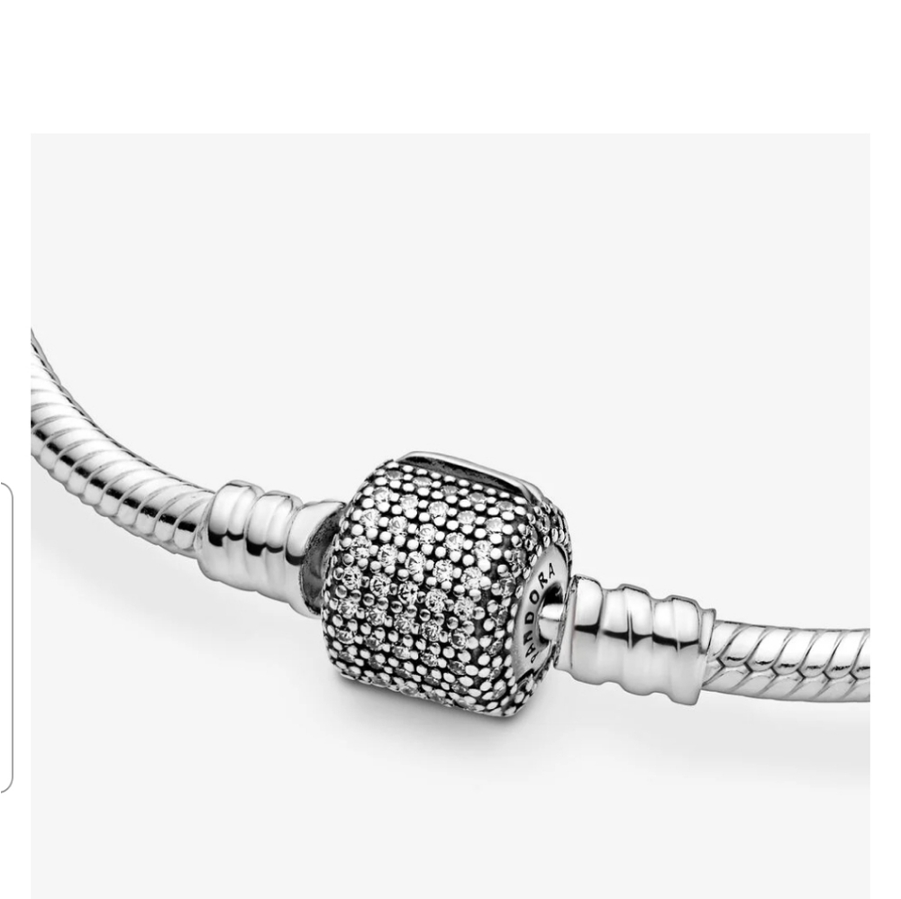 Pandora Icons blue pave snake barrel bracelet - Picture 14 of 14